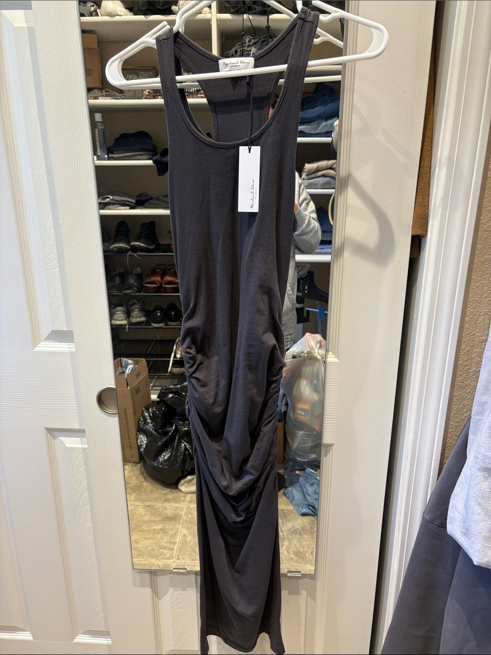 Michael Stars Sleeveless Ruched Tank maxi dress